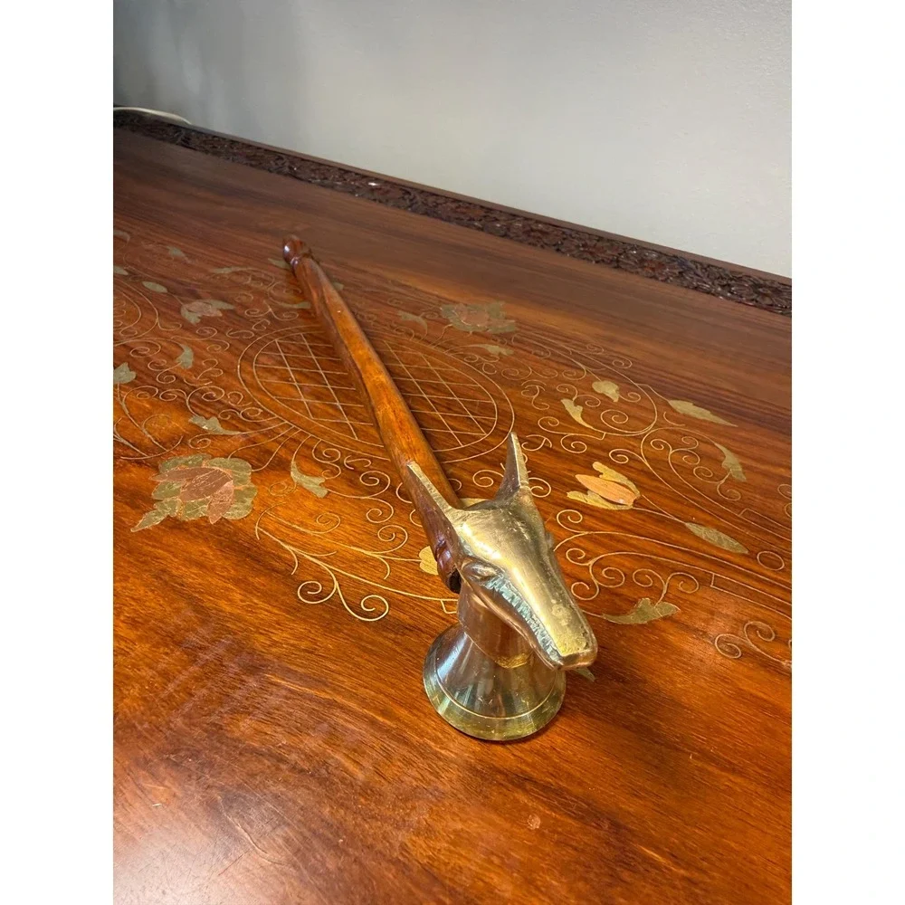 Vintage Brass Deer Candle Snuffer